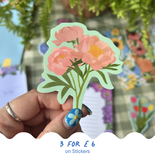 Peonies Sticker