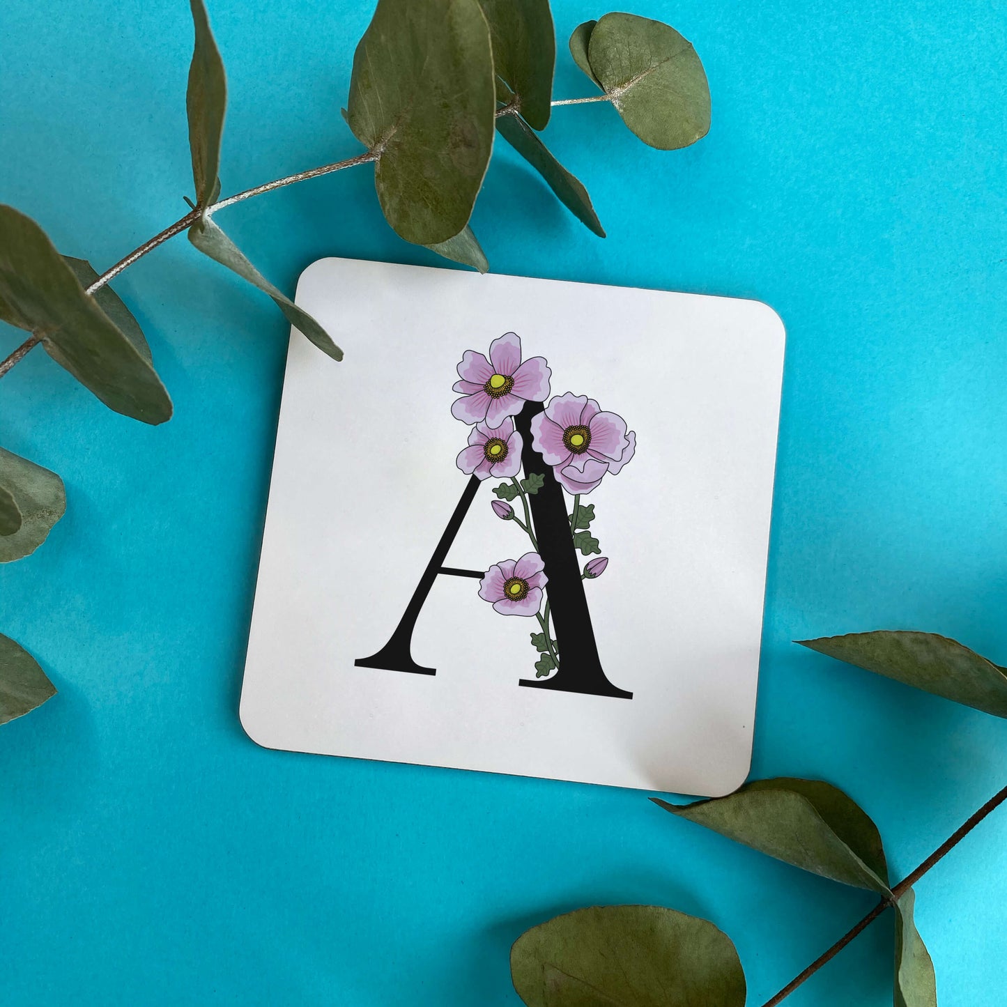 Floral Initial Coaster