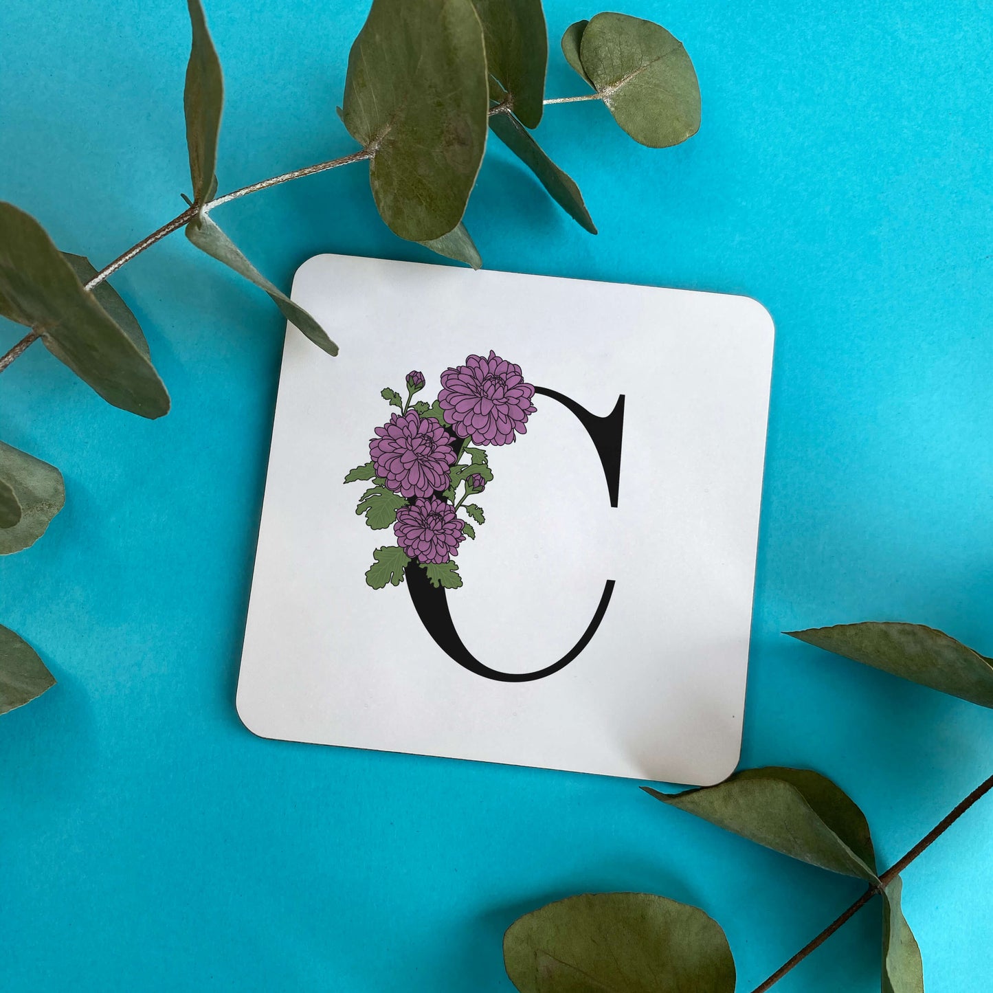 Floral Initial Coaster