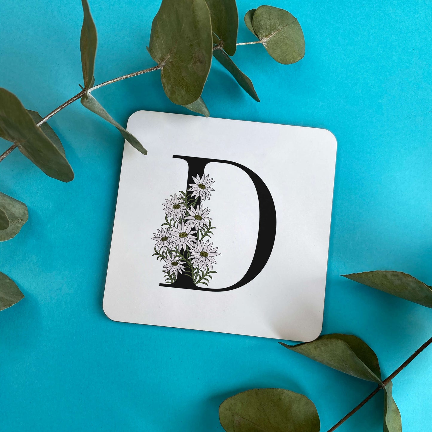 Floral Initial Coaster