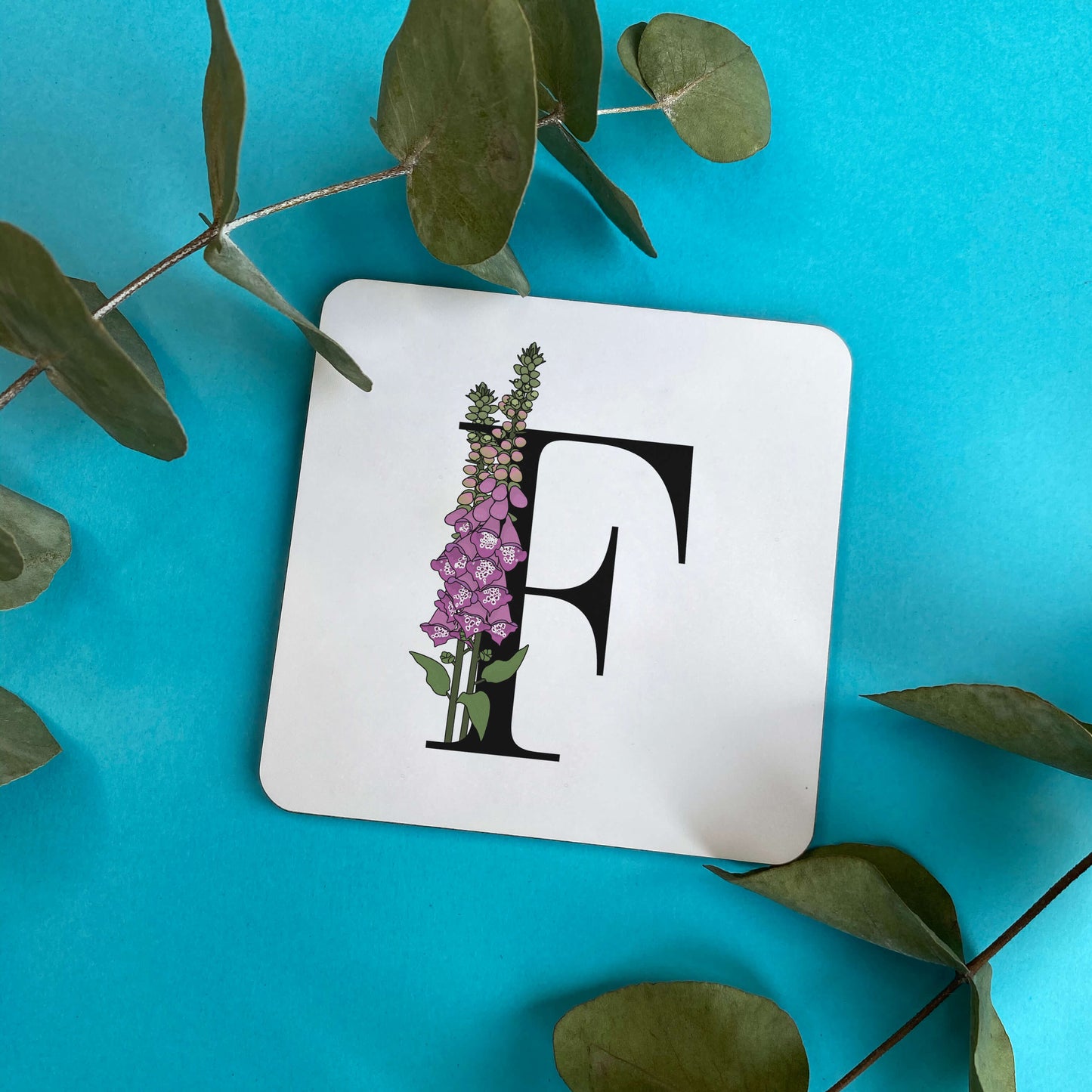 Floral Initial Coaster