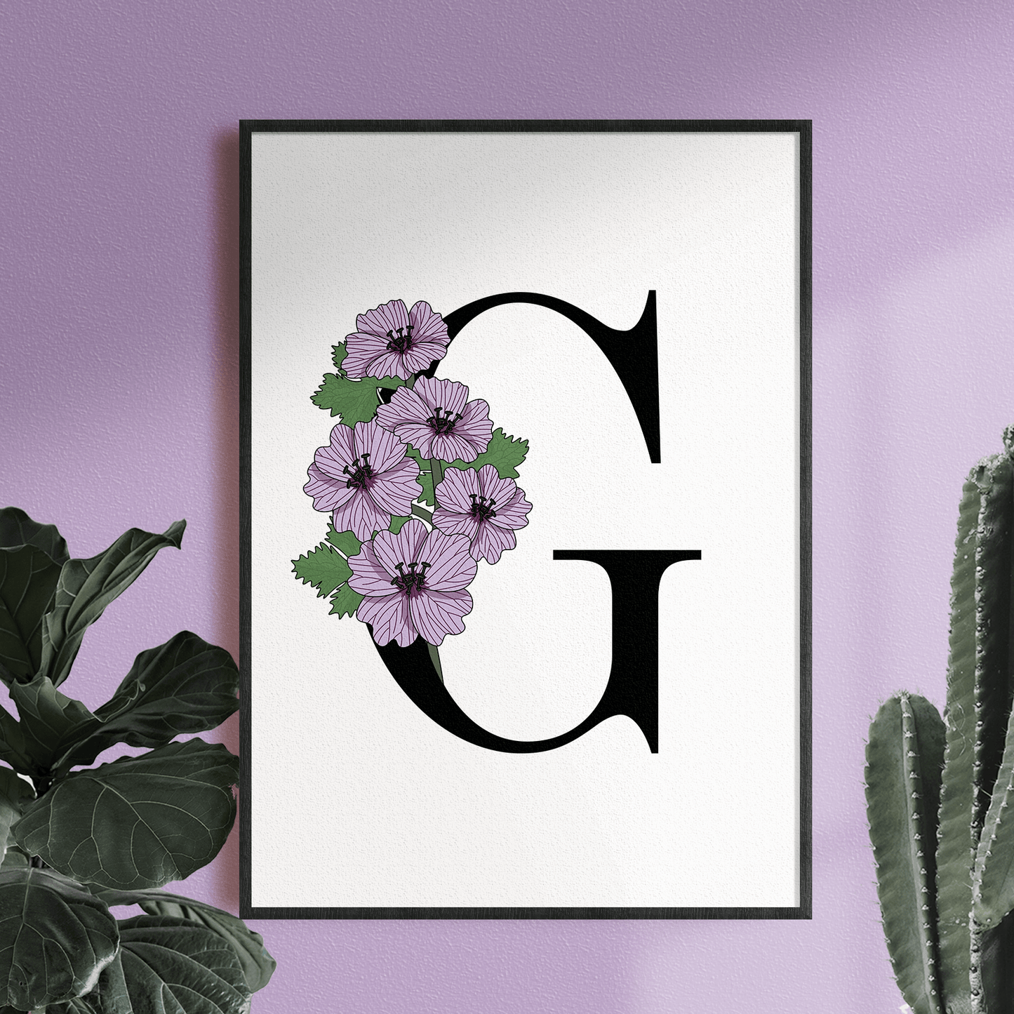 Floral Letter G Print
