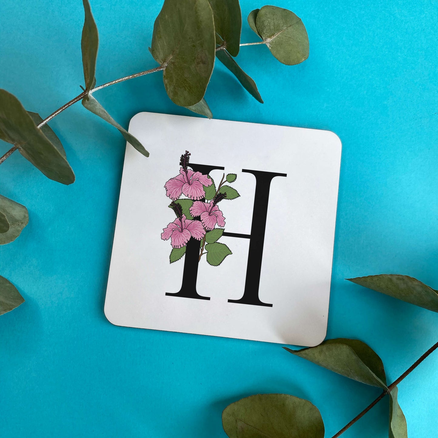 Floral Initial Coaster