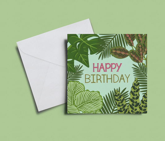 'Happy Birthday' Plants Card