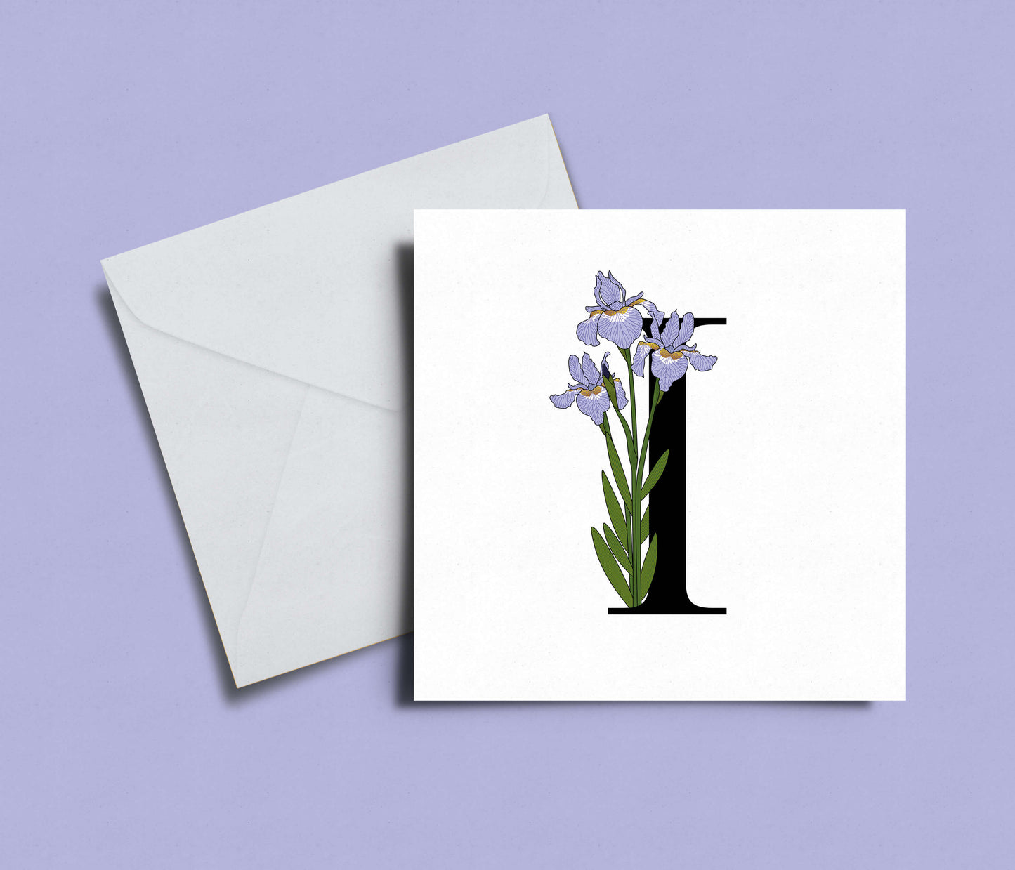 Floral Initial A-Z Card