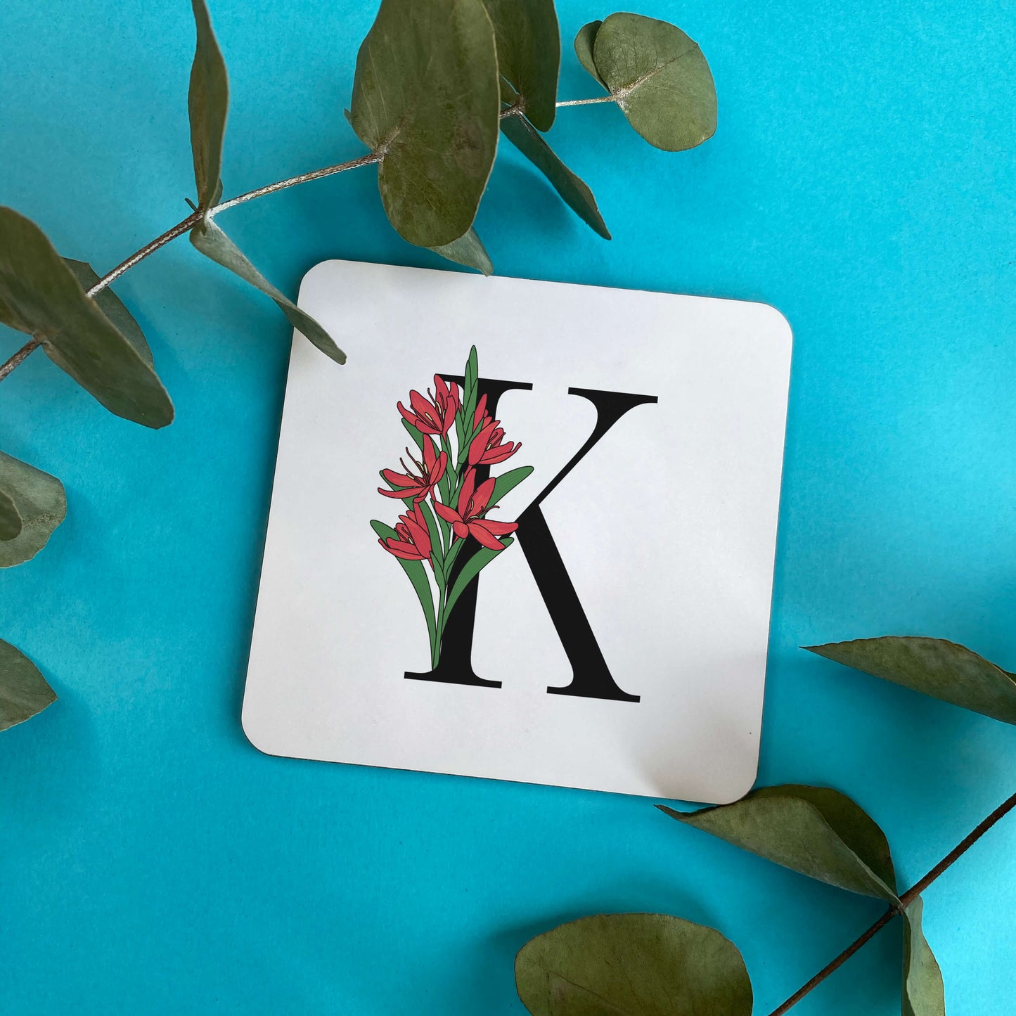 Floral Initial Coaster