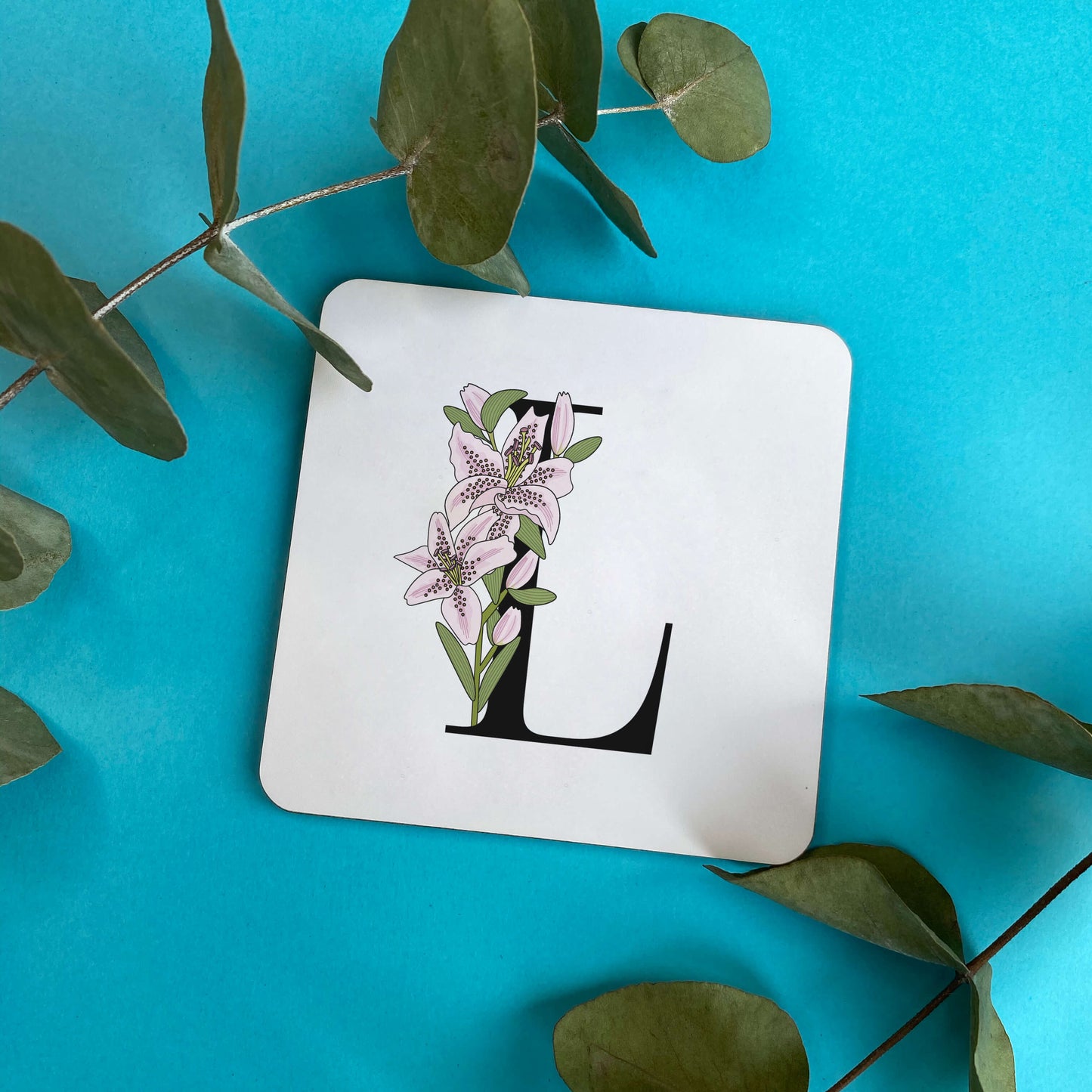 Floral Initial Coaster