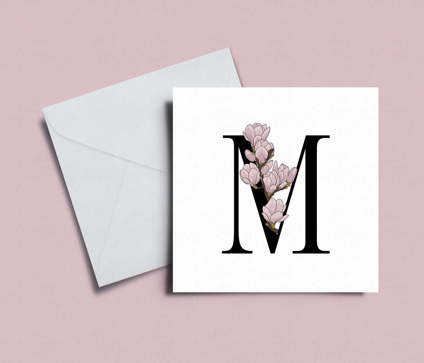 Floral Initial A-Z Card