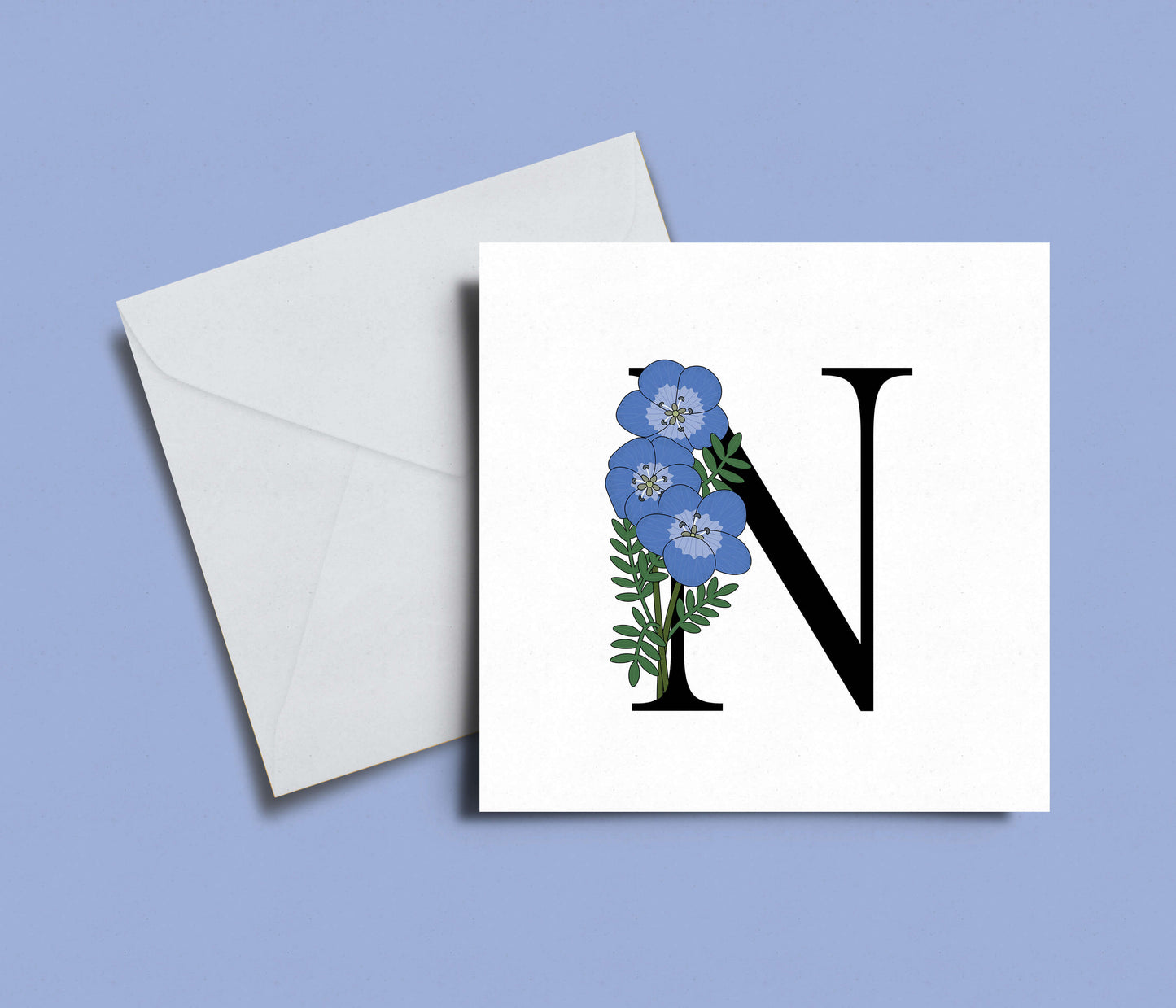 Floral Initial A-Z Card