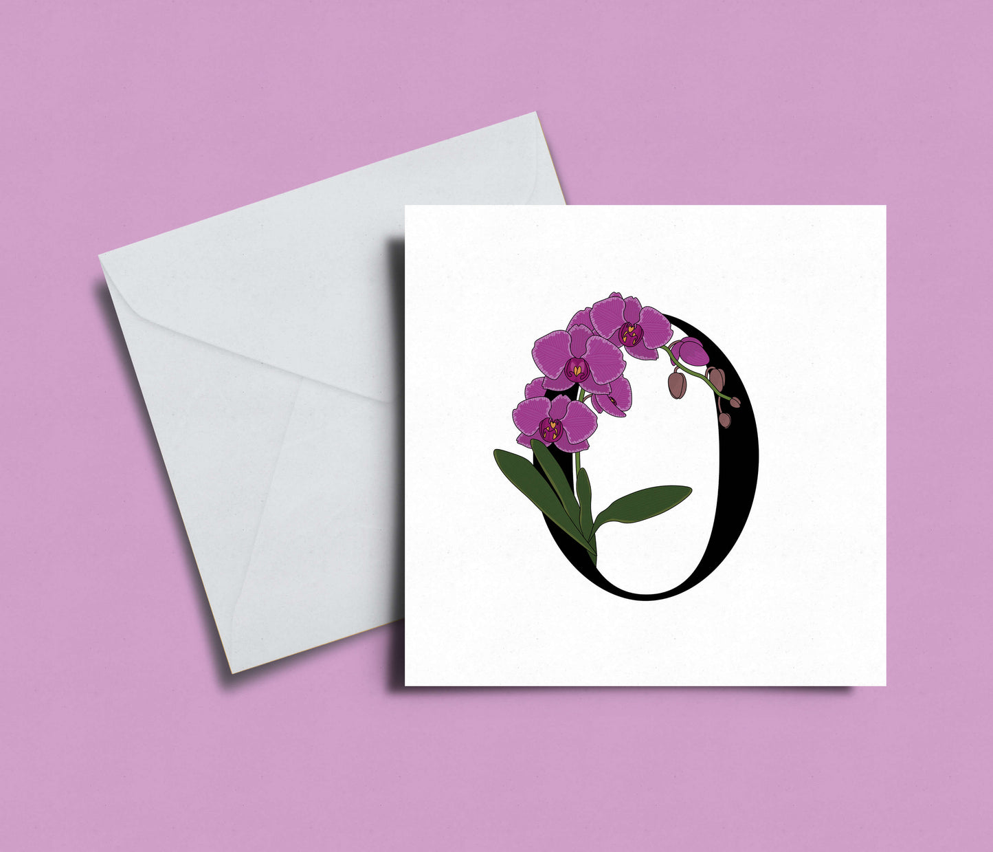 Floral Initial A-Z Card