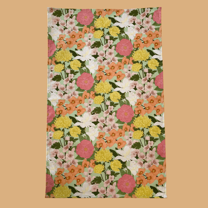 The Pastel Floral Tea Towel