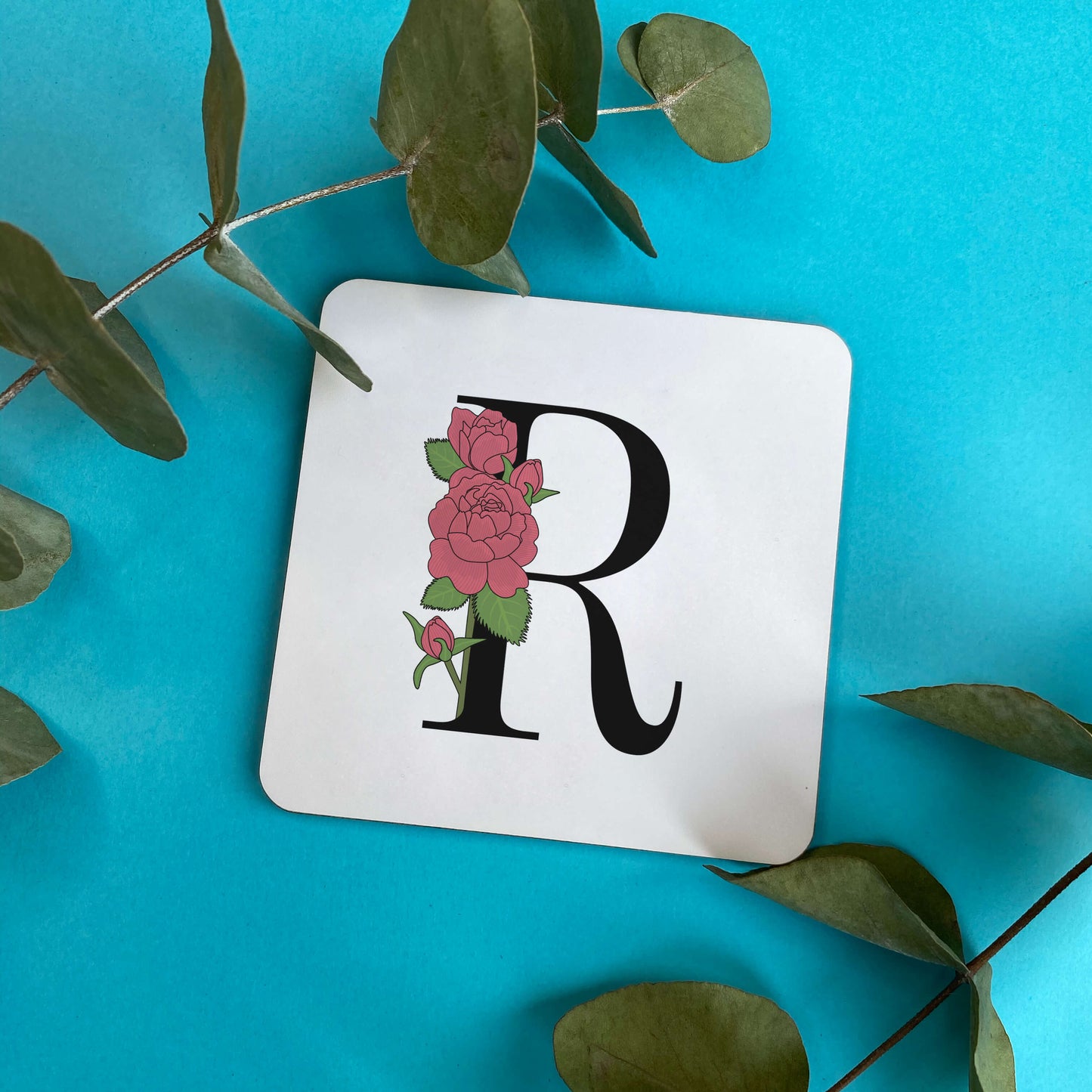 Floral Initial Coaster