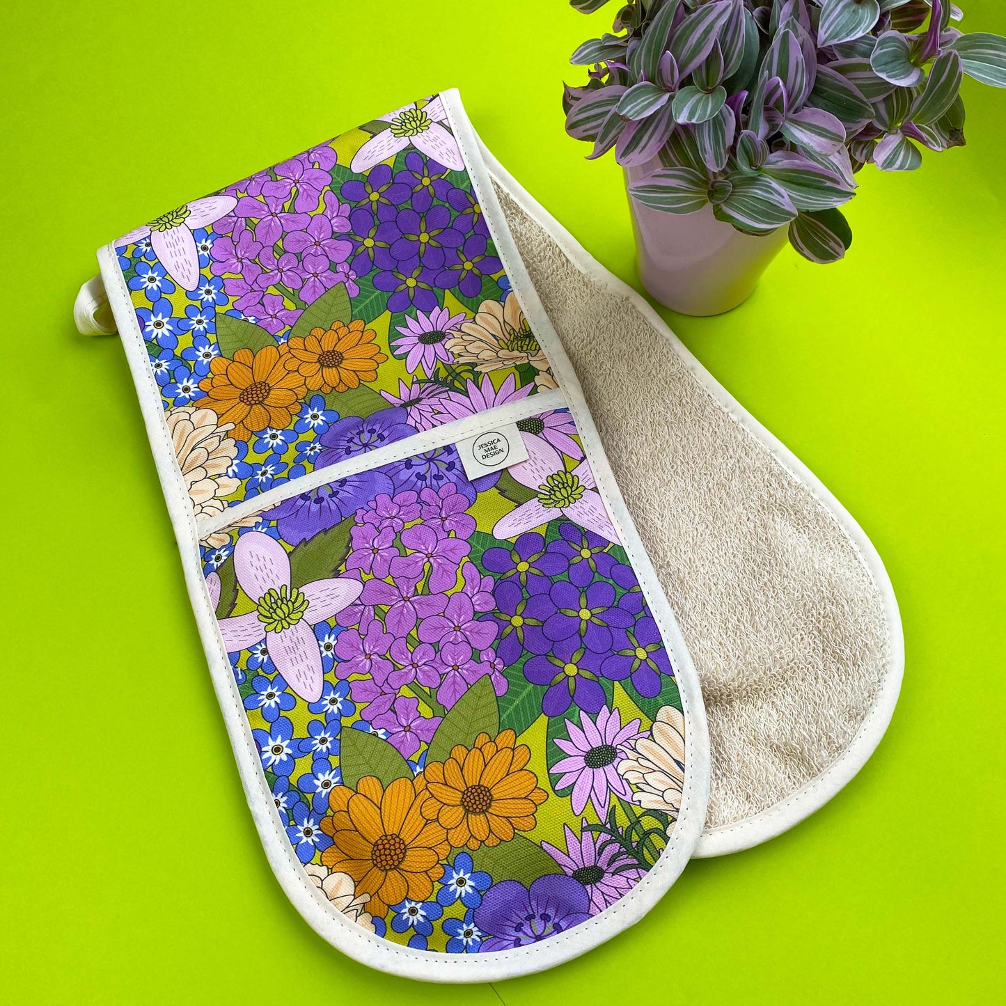 The Retro Floral Oven Gloves