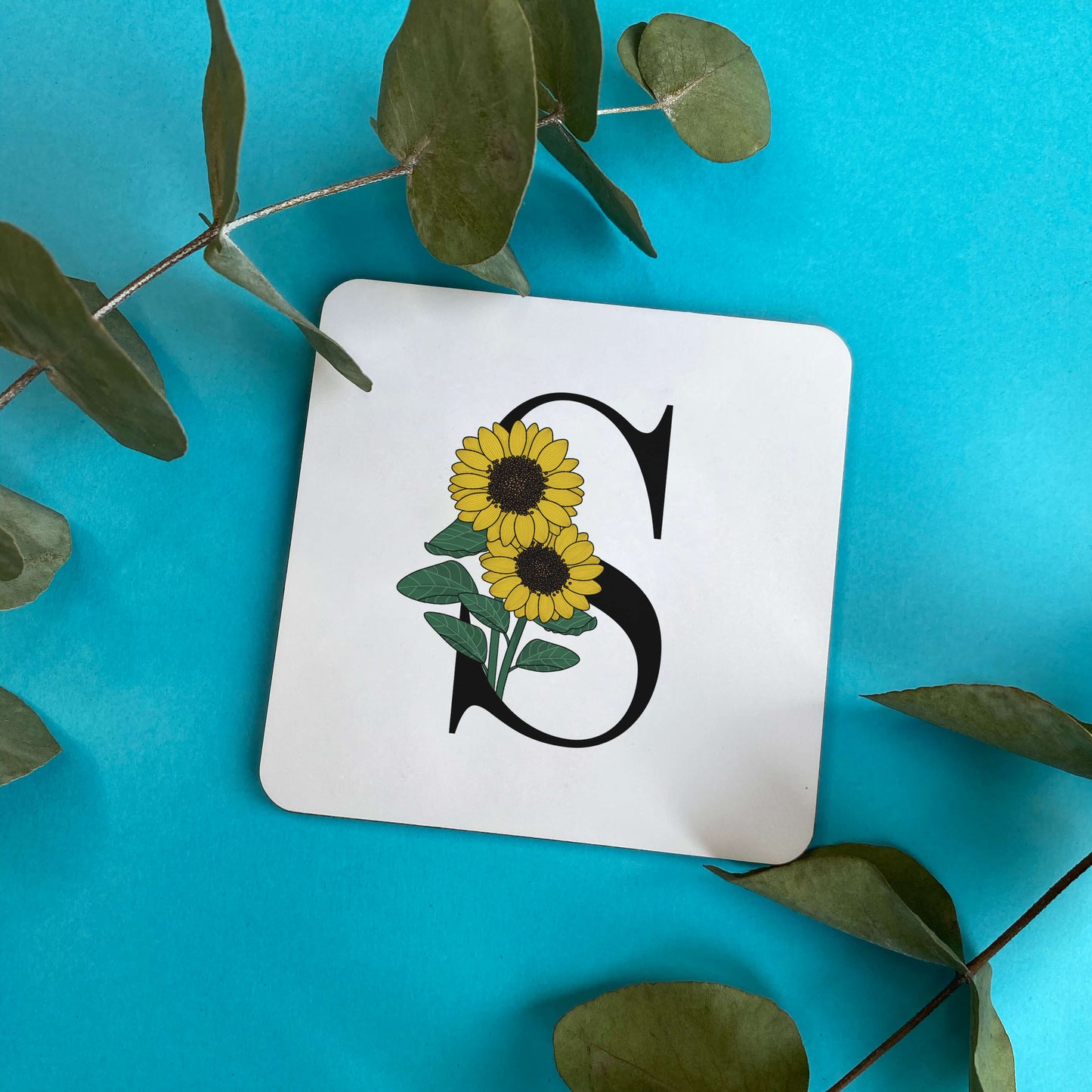 Floral Initial Coaster