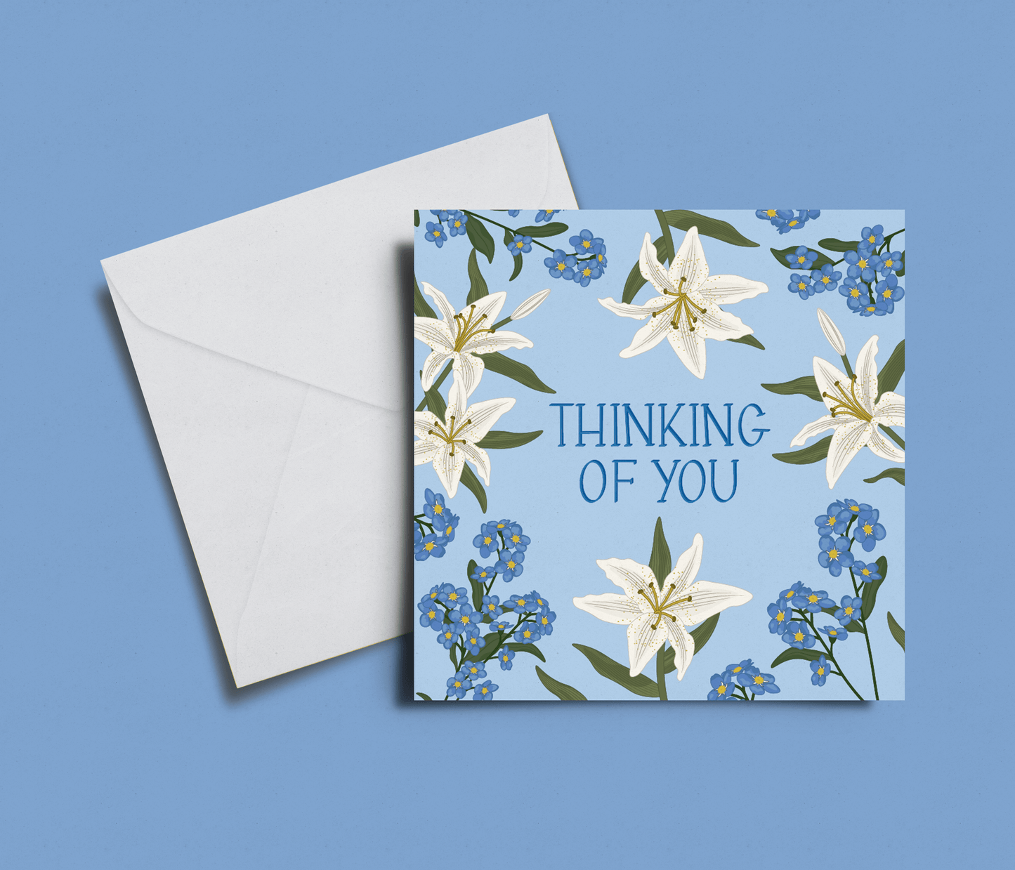 'Thinking of You' Lilies Card