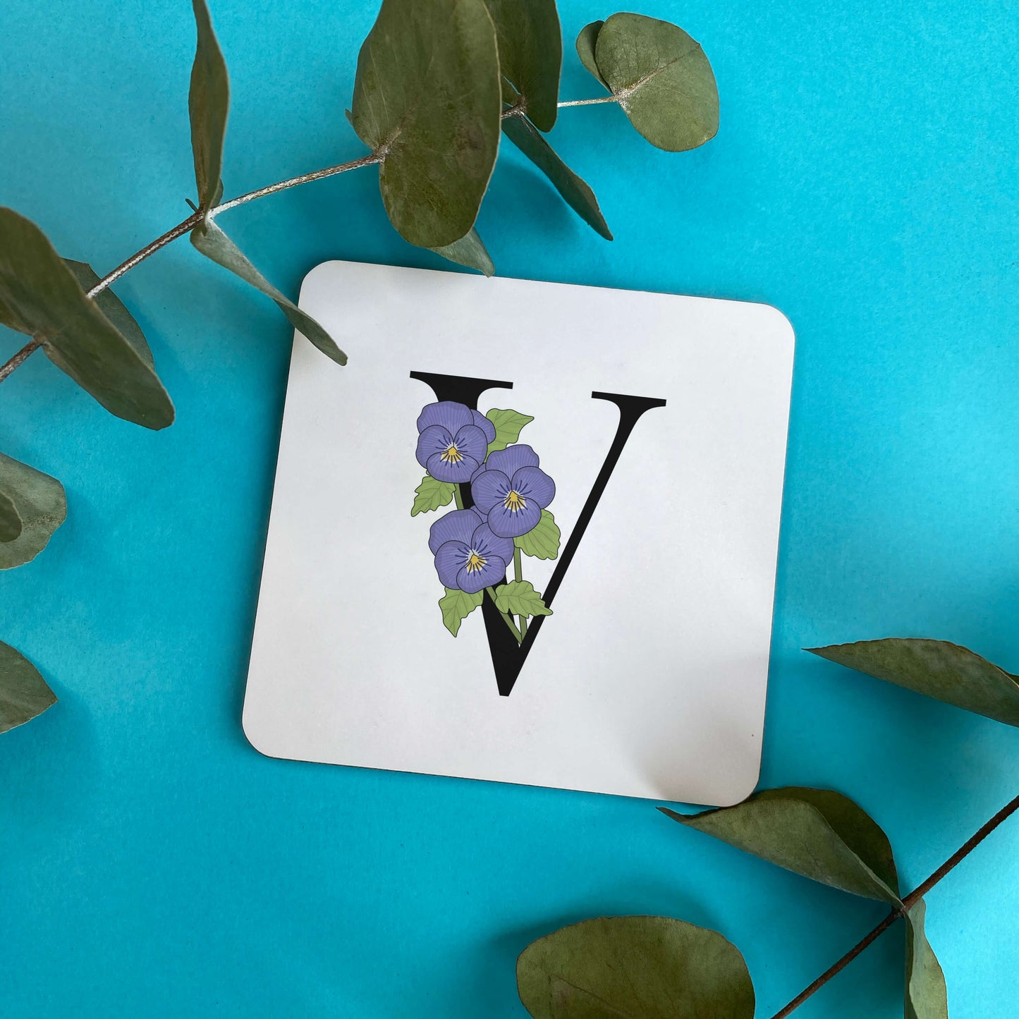 Floral Initial Coaster