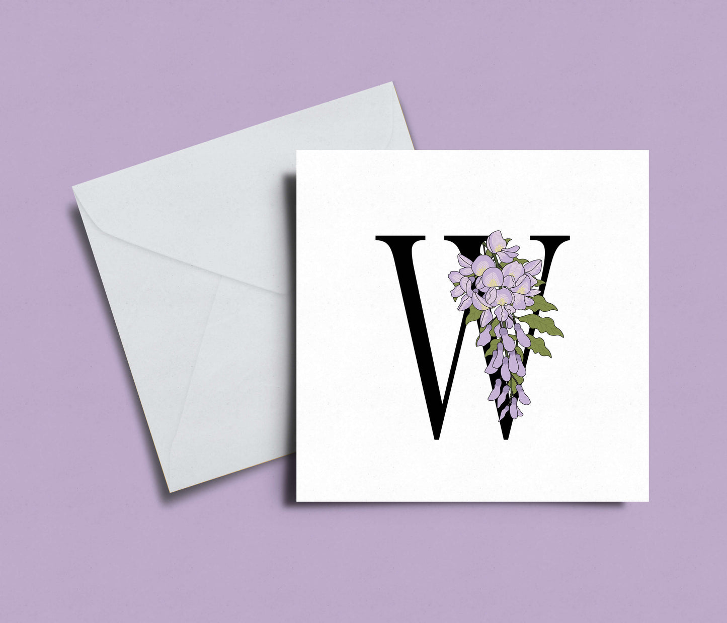 Floral Initial A-Z Card