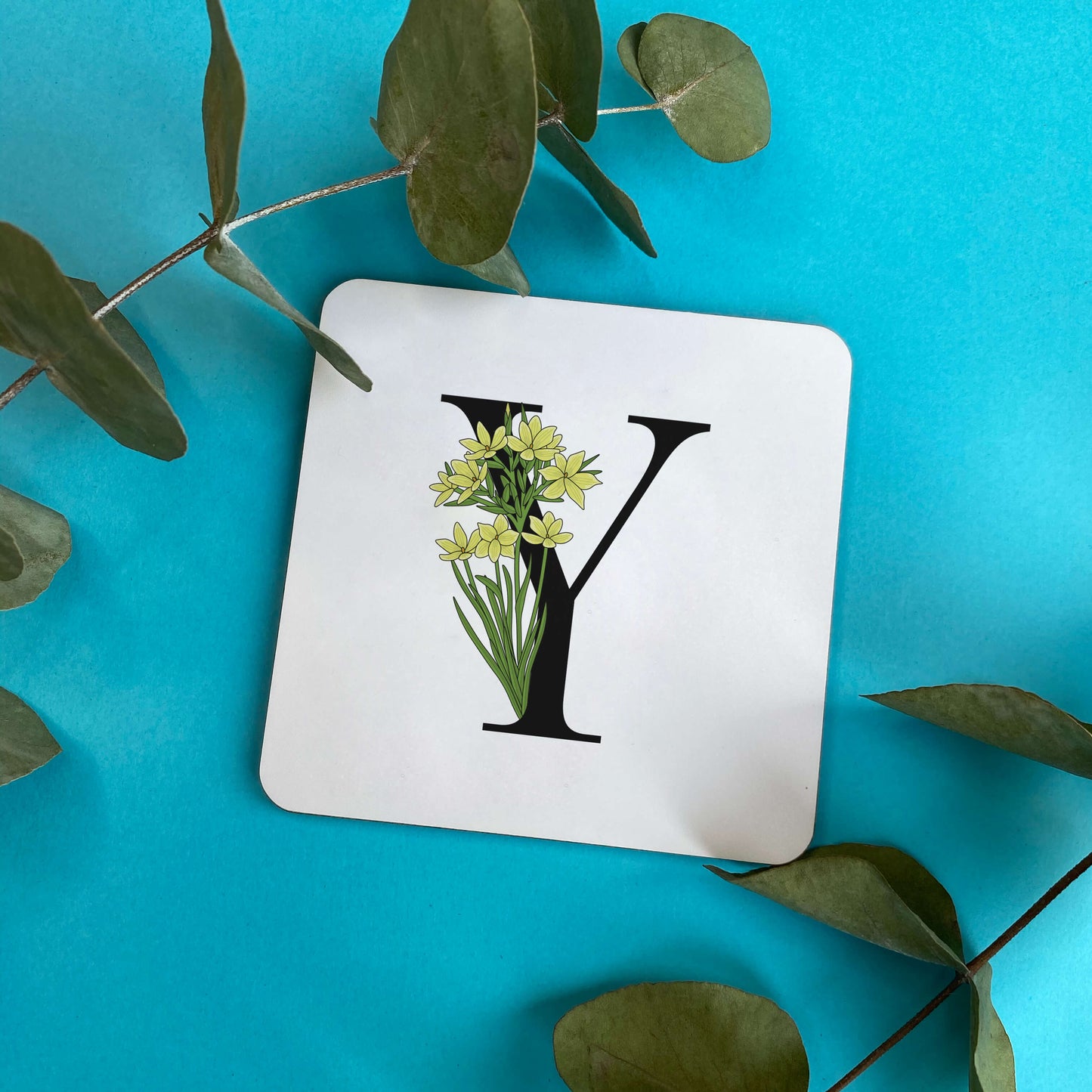 Floral Initial Coaster